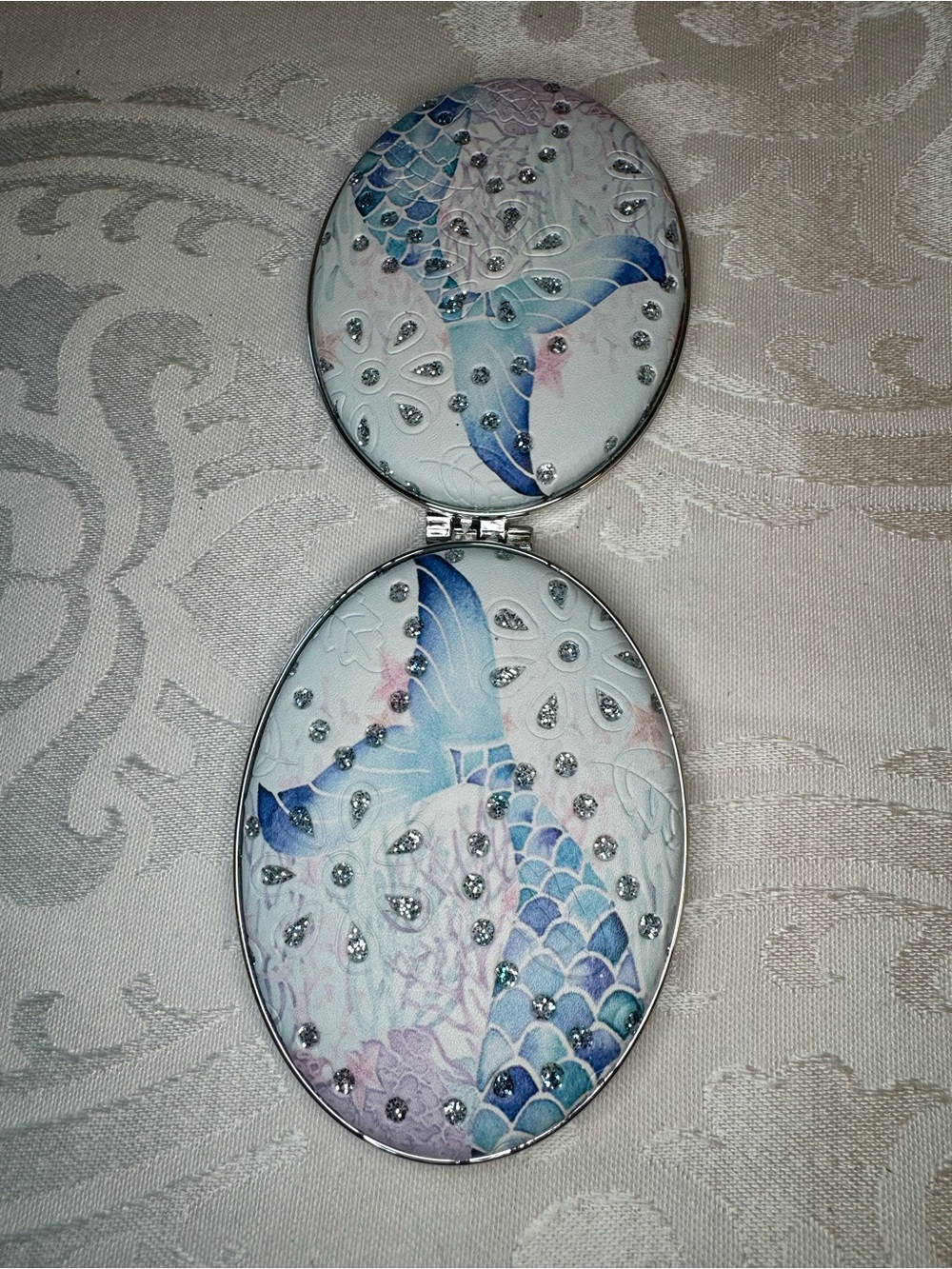New Blue and Lavender Mermaid Compact Mirror